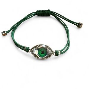 NWT Swarovski Green Evil Eye Bracelet